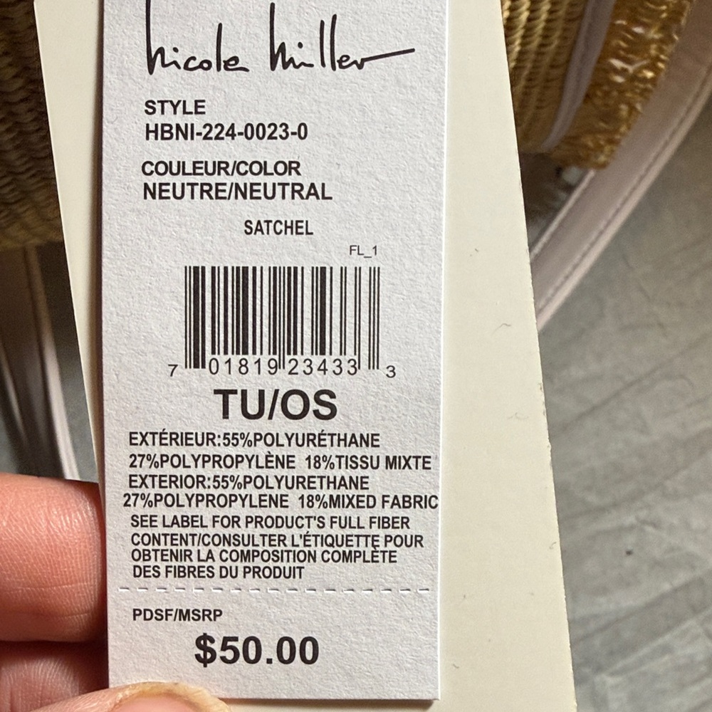 Nicole Miller Neutral Satchel